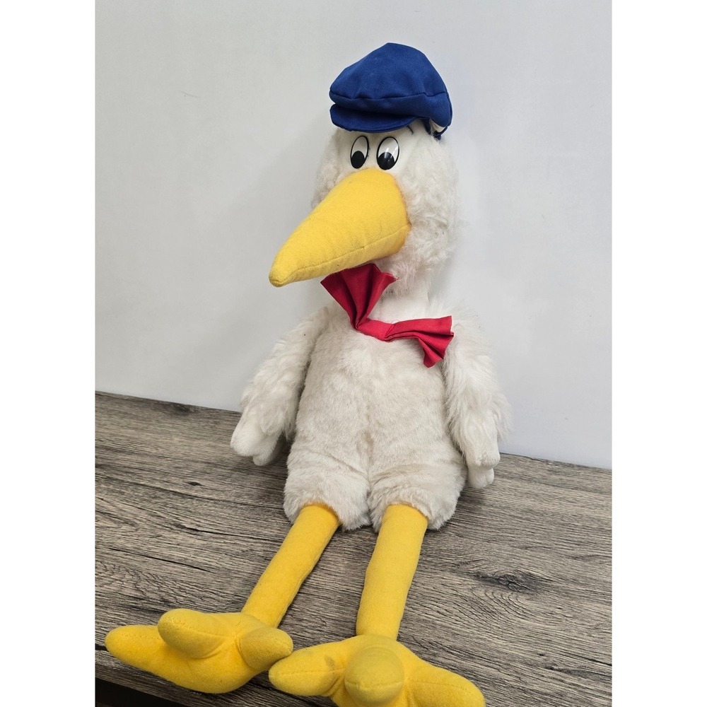 Vlasic Pickle Stork Toy Plush 1989‎ 24" Large Stuffed Toy Bird Advertising Promo